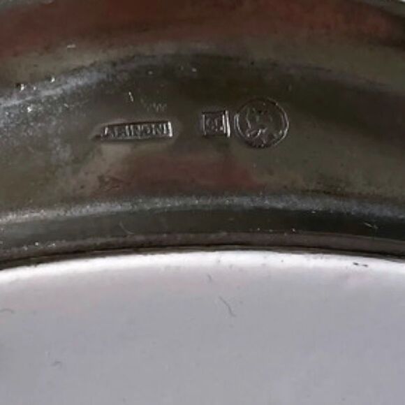 Arte Italica Veranda Blue Pewter Rim Dinner Plate - Picture 5 of 5